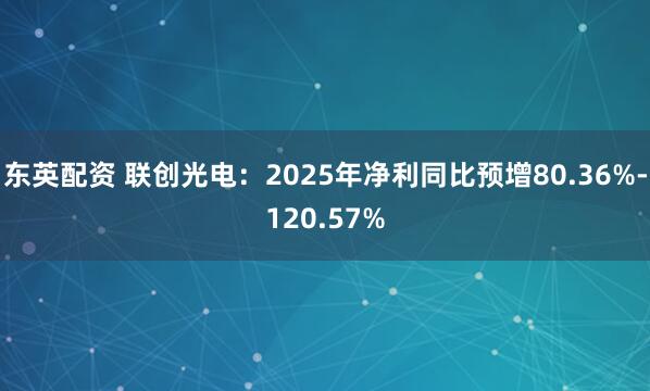 东英配资 联创光电：2025年净利同比预增80.36%-120.57%
