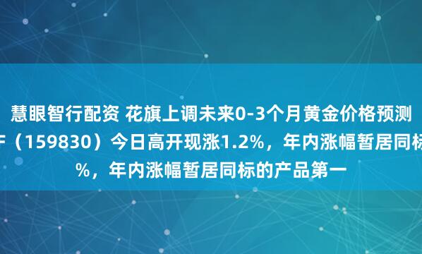 慧眼智行配资 花旗上调未来0-3个月黄金价格预测，上海金ETF（159830）今日高开现涨1.2%，年内涨幅暂居同标的产品第一